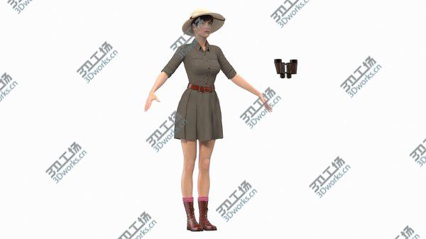 images/goods_img/20210312/3D Women in Zookeeper Clothes Rigged model/4.jpg